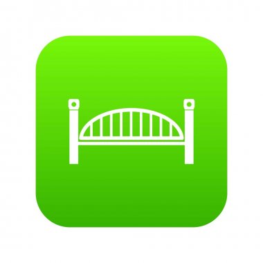 Modern kemer köprü yeşil simge vektör