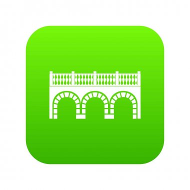 Kemer köprü yeşil simge vektör