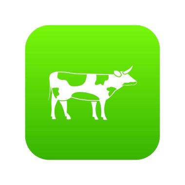 İsviçre inek simgesi dijital yeşil