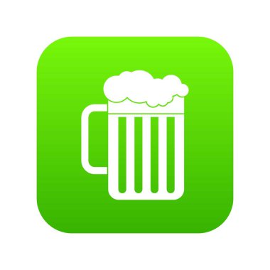 Bira kupa simgesi dijital yeşil