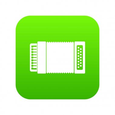 Akordeon simgesi dijital yeşil