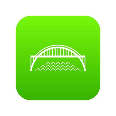 Harbour Köprüsü yeşil simge vektör