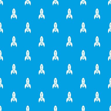 Roket retro desen vektör kesintisiz mavi