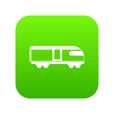 İsviçre dağ treni simgesi dijital yeşil