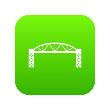 Metal köprü yeşil simge vektör