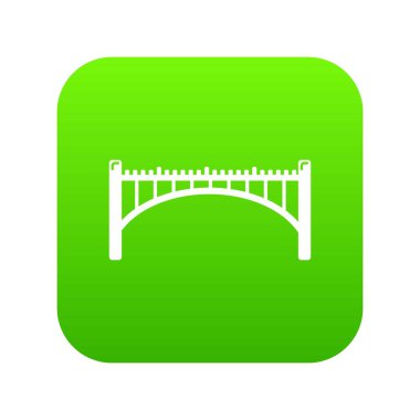 Yol kemer köprü yeşil simge vektör