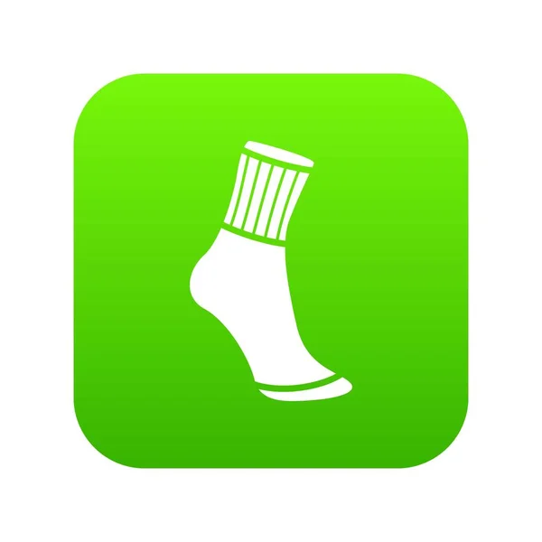 Διάνυσμα πράσινο εικονίδιο κάλτσα — Διανυσματικό Αρχείο