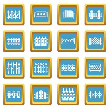 Sapphirine kare vektör farklı eskrim Icons set