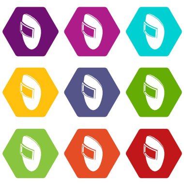 9 vektör maskesi simgeler kaynak ayarla