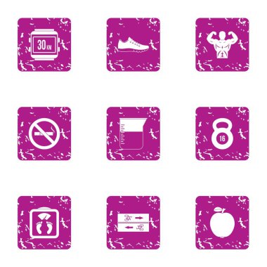 Spor eğlence simgeler kümesi, grunge tarzı