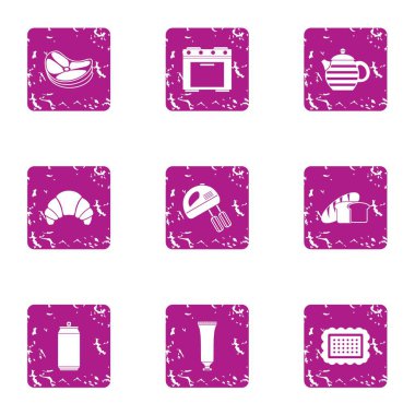 Bahçe yaşam simgeler kümesi, grunge tarzı