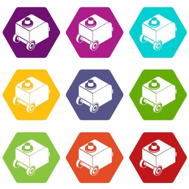 Makine simgeler kaynak 9 vektör ayarla