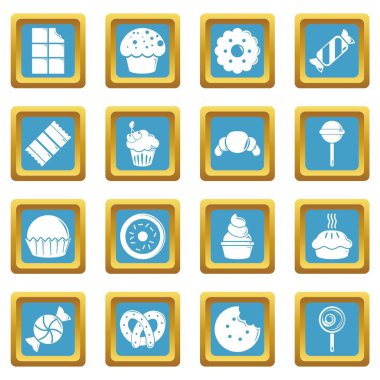 Tatlılar Pastalar simgeler kümesi sapphirine kare vektör şeker