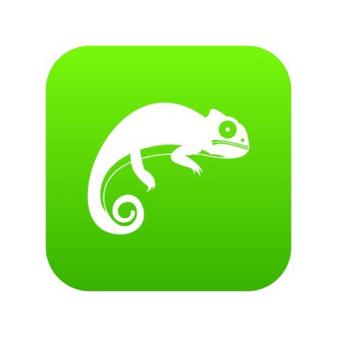 Bukalemun simgesi dijital yeşil