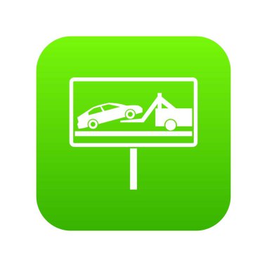 Hiçbir Park işareti simgesi dijital yeşil