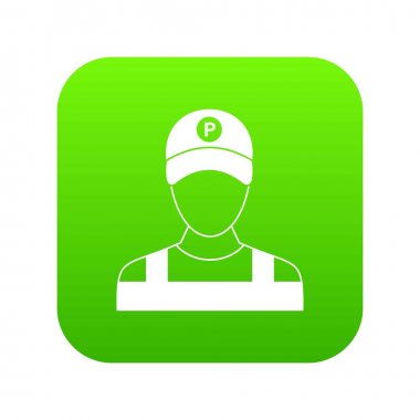 Park görevlisi simgesi dijital yeşil