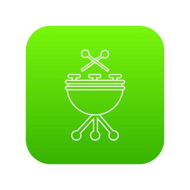 Davul yeşil simge vektör