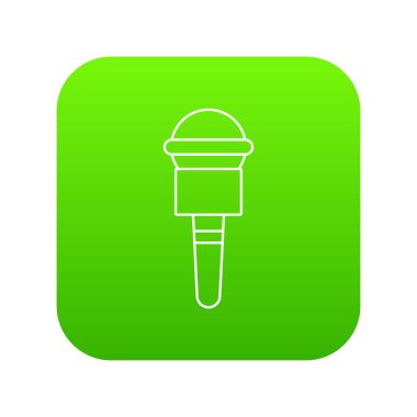 Mikrofon simgesi yeşil vektör