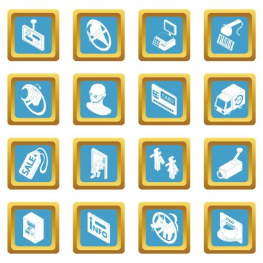 Dükkanı gezinti gıdalar simgeler kümesi sapphirine kare vektör