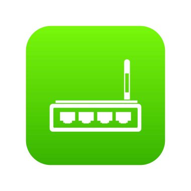 Yönlendirici simgesi dijital yeşil