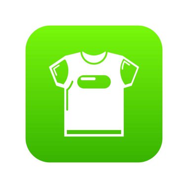 Çocuk t gömlek yeşil simge vektör