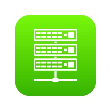 Sunucuları simgesi dijital yeşil