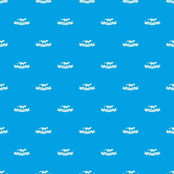Jurassique motif dino vecteur sans couture bleu — Image vectorielle