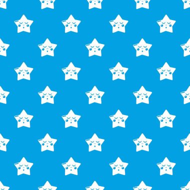 Uyku yıldız desen vektör kesintisiz mavi