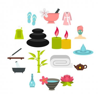 Spa uygulamaları düz Icons set