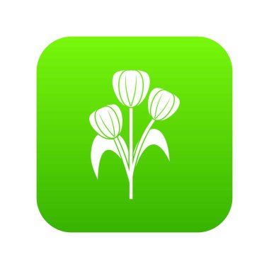 Çiçek simgesi dijital yeşil