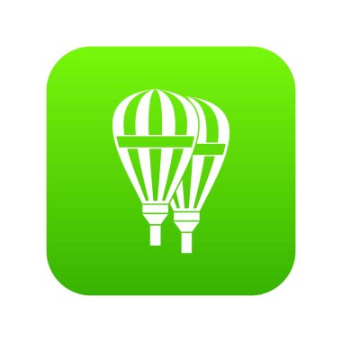 Balonlar simgesi dijital yeşil