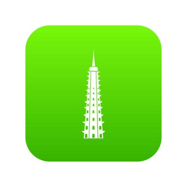 Tapınak simgesi dijital yeşil