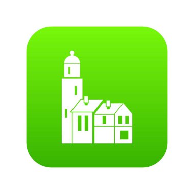 Evler simgesi dijital yeşil