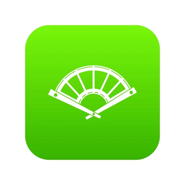 Fläkt-ikonen digital green — Stock vektor