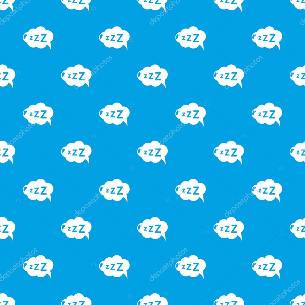 Snoring pattern vector seamless blue