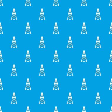 Petrol derrick desen vektör kesintisiz mavi