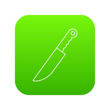 Bıçak yeşil simge vektör