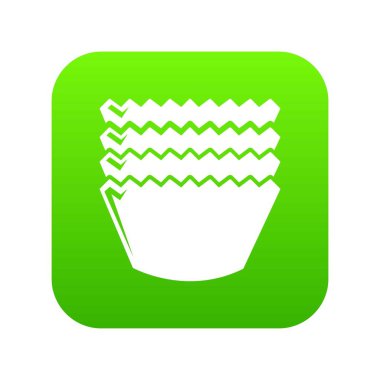 Fırın kalıpları yeşil simge vektör