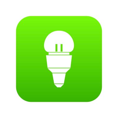 Reflektör ampul simgesi dijital yeşil