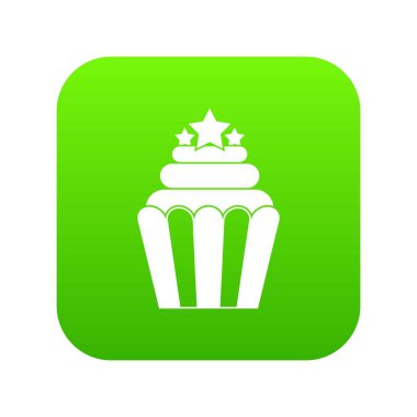 Patlamış mısır simgesi dijital yeşil