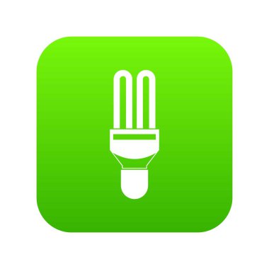 Floresan lamba simgesi dijital yeşil