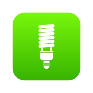 Floresan ampul simgesi dijital yeşil