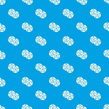 Casino çip desen vektör kesintisiz mavi