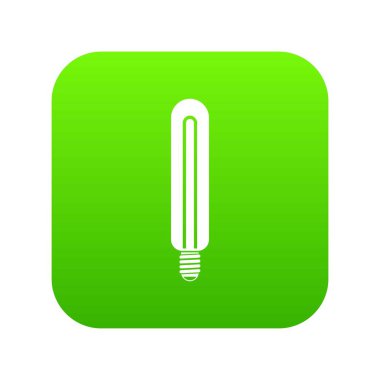 Borulu ampul simgesi dijital yeşil