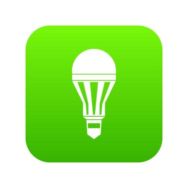 LED ampul simgesi dijital yeşil