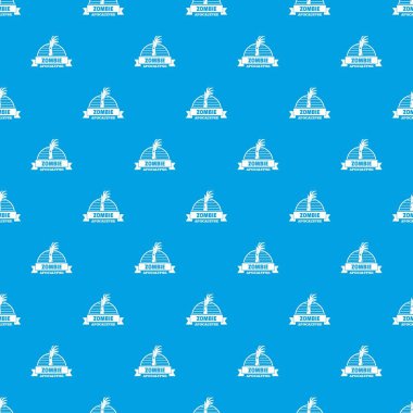 Zombi alıcı desen vektör kesintisiz mavi