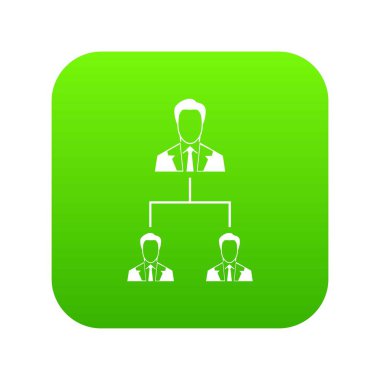 Şirket yapısı simgesi dijital yeşil