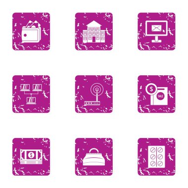 İş satınalma simgeler kümesi, grunge tarzı