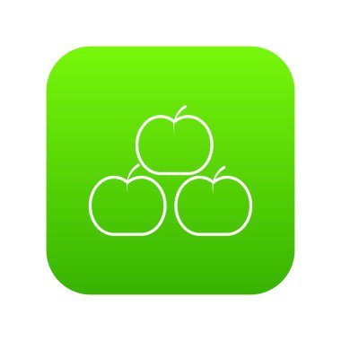 Elma yeşil simge vektör
