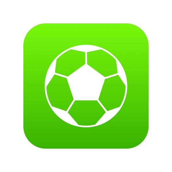 サッカー ボールのアイコン デジタル グリーン — ストックベクタ